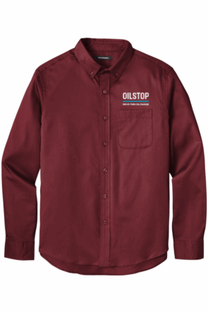 Men's Long Sleeve Twill Shirt | New White Logo