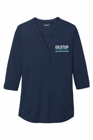 Women's Jewel Henley | New White Logo